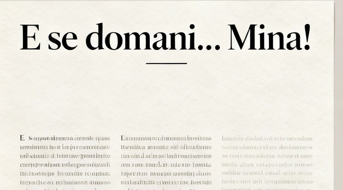 È online il nuovo sito di "e se domani... Mina!"